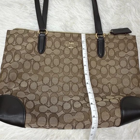 Coach Women’s Signature Zip Top Tope Bag - Picture 8 of 9